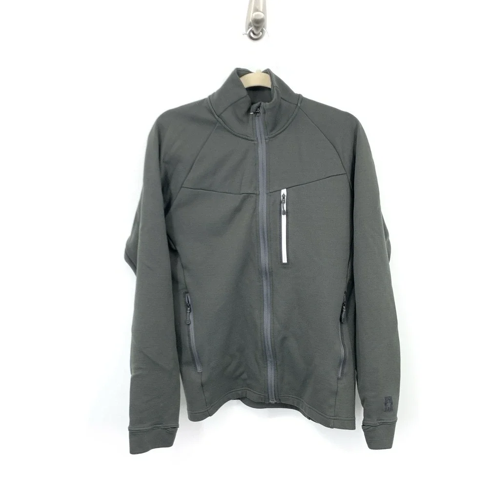 Smartwool‎ Men Size Medium Jacket Green Merino Wool Blend Zip Front Sweater Top